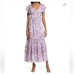 CHELSEA28 Cross Front Chiffon Maxi Dress